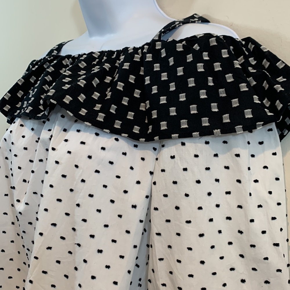 LOFT Exposed Shoulder Babydoll Shirt  Size S - Picture 4 of 10